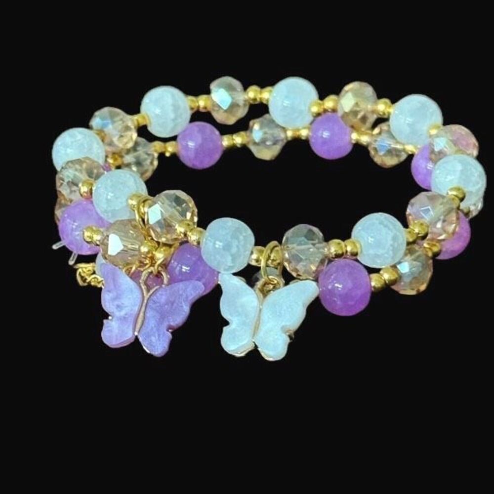 Sunset & Moonlight – Butterfly Beaded Bracelet Duo Gift Set